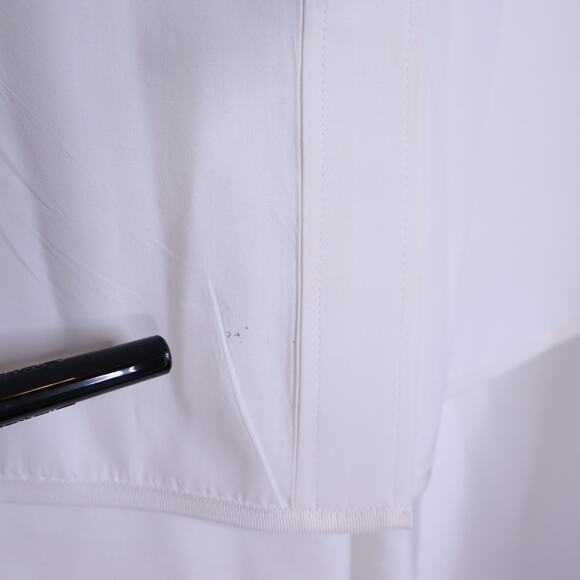 SACAI Cotton Poplin Flared Button Down Shirt White Back Pleated Women's 4/US 12 - Picture 5 of 13